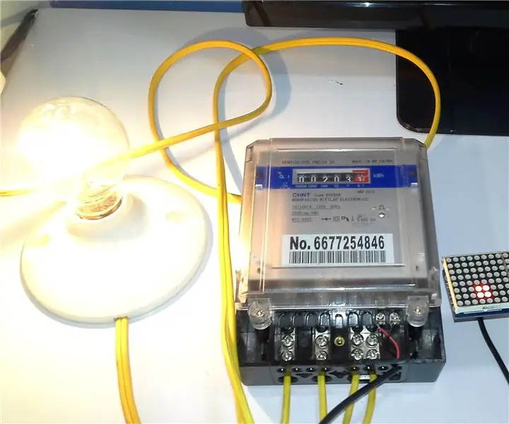 เครื่องวัดปริมาณการใช้ไฟฟ้า CHINT + ESP8266 & Matrix Led MAX7912: 9 ขั้นตอน (พร้อมรูปภาพ)