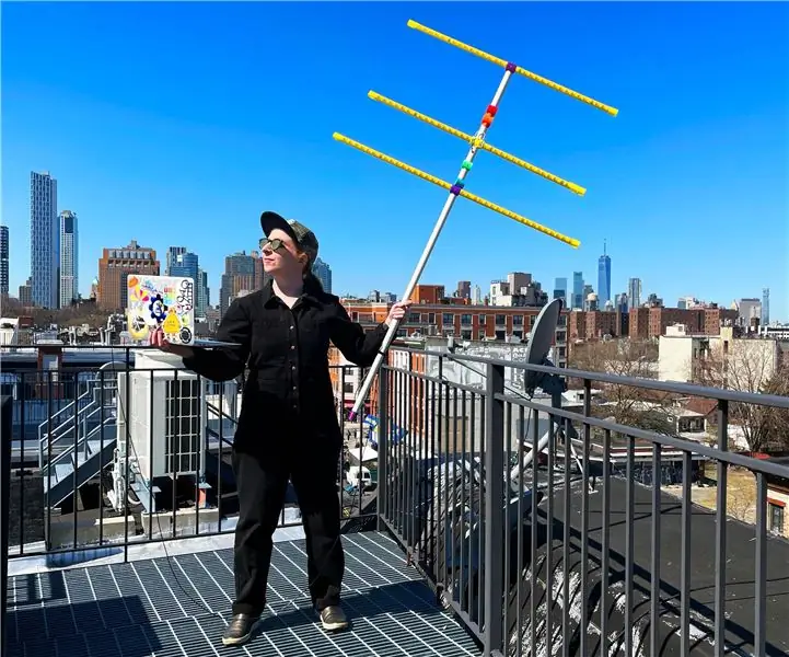 Antena de fita métrica Yagi com acopladores impressos em 3D