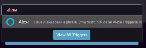 Tilføjelse af Alexa Trigger