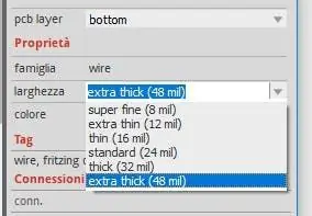 Fritzing: Χρησιμοποιήστε μεγαλύτερο μέγεθος καλωδίου χαλκού