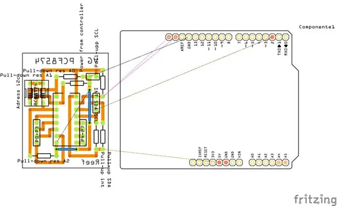 Fritzing: Συνδέστε όλα τα στοιχεία