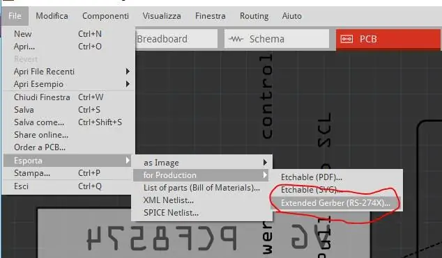 Fritzing: Ustvarite Gerberjevo datoteko