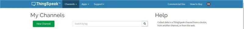 Krijimi i një kanali Thingspeak