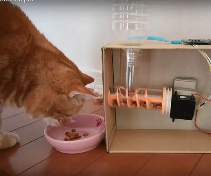 Alimente a su gato de forma remota mediante un teléfono inteligente con Obniz