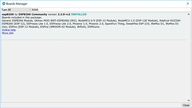 ESP8266 সাপোর্ট ইনস্টল করুন