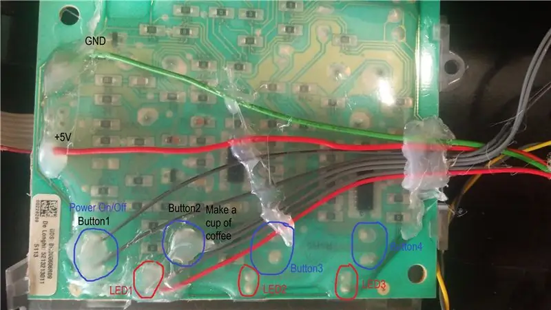 Interface para placa de controle da máquina de café