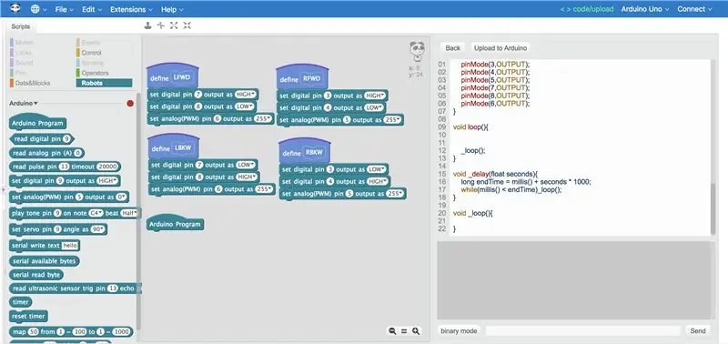 Išmaniojo automobilio programavimas MBlock