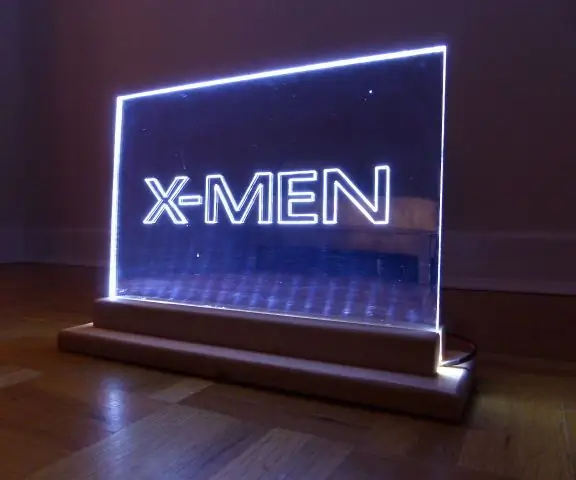 XMEN LED EDGE LIT MIRROR SIGN: 8 քայլ (նկարներով)