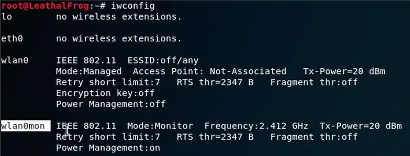 Stel die Wifi -adapter in die monitormodus