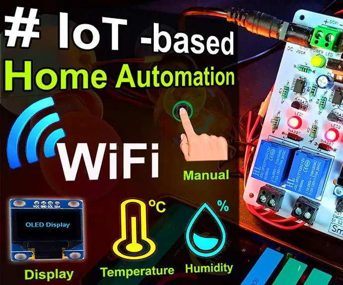 Come realizzare l'automazione domestica basata su IoT con il relè di controllo dei sensori NodeMCU: 14 passaggi (con immagini)