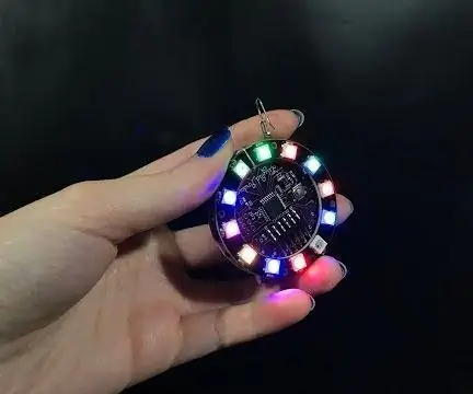 Arduino Lilypad ovládané NeoPixel náušnice: 7 kroků (s obrázky)