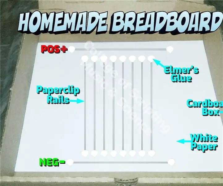 Gumawa ng isang Breadboard para sa Mga Elektronikong Circuits - Papercliptronics: 18 Mga Hakbang (na may Mga Larawan)