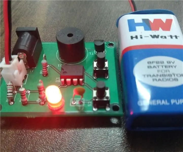 Circuit du bouton d'alarme de panique utilisant le circuit intégré de la minuterie 555 (partie 2) : 3 étapes