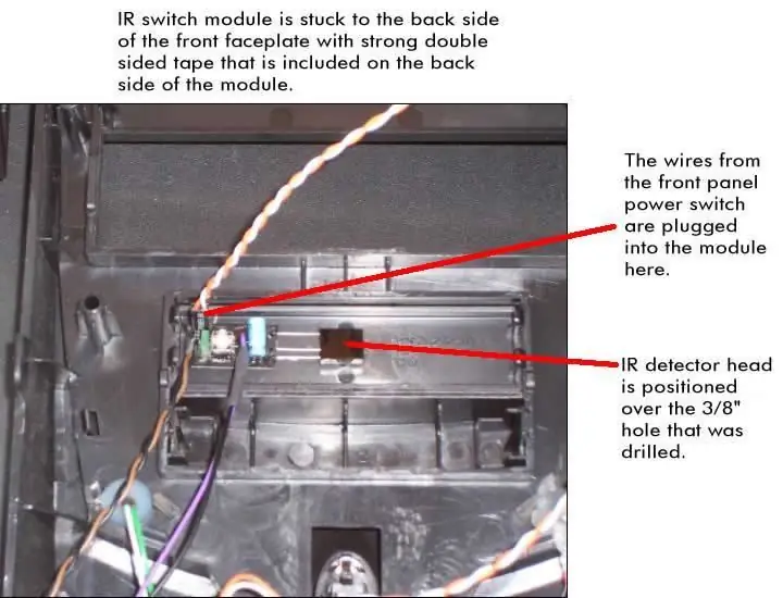 Monteer die IR -skakelaarmodule