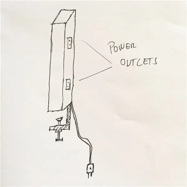 Suporte para monitor DIY com tomada elétrica