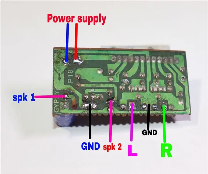 6283 IC Double Channel Amplifier Board Kabling: 7 trinn