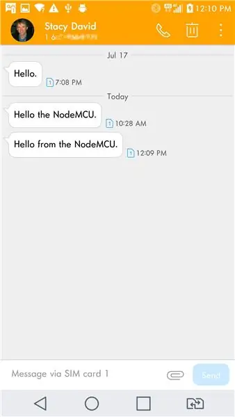 Nosūtiet SMS no sava NodeMCU