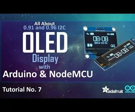 OLED I2C ჩვენება Arduino/NodeMCU სამეურვეო პროგრამა: 15 ნაბიჯი