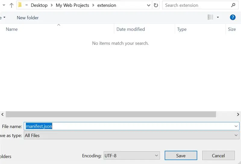Ustvarite datoteko manifesta in jo kodirajte