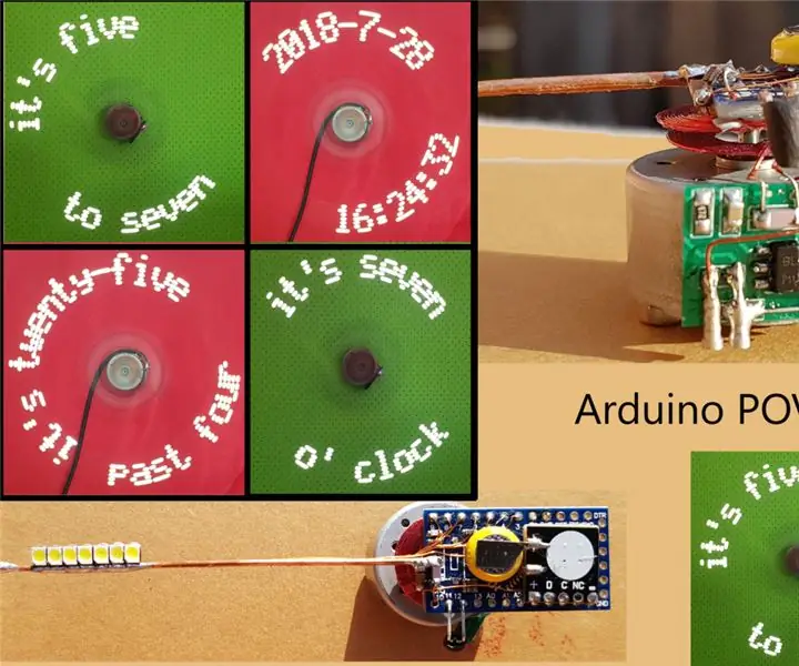 Arduino Wireless Power POV Word Clock: 8 алхам