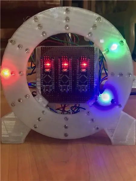 Horloge à cadran LED clignotante imprimée en 3D