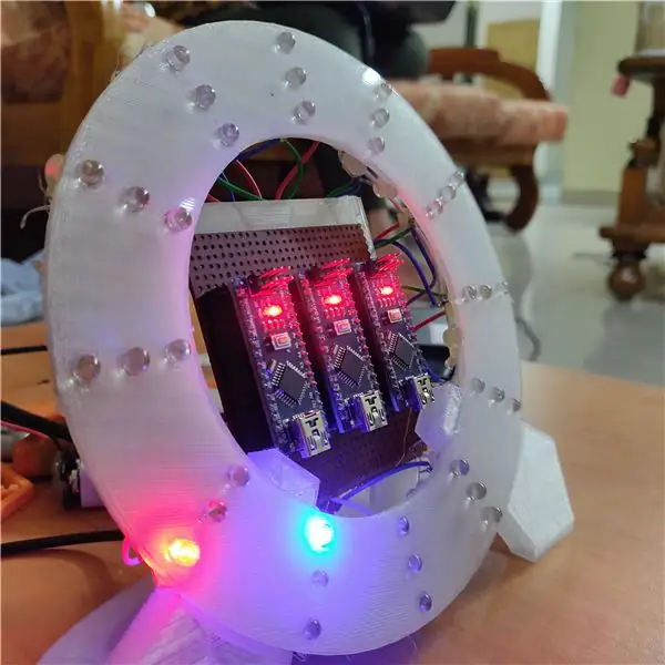 Horloge à cadran LED clignotante imprimée en 3D