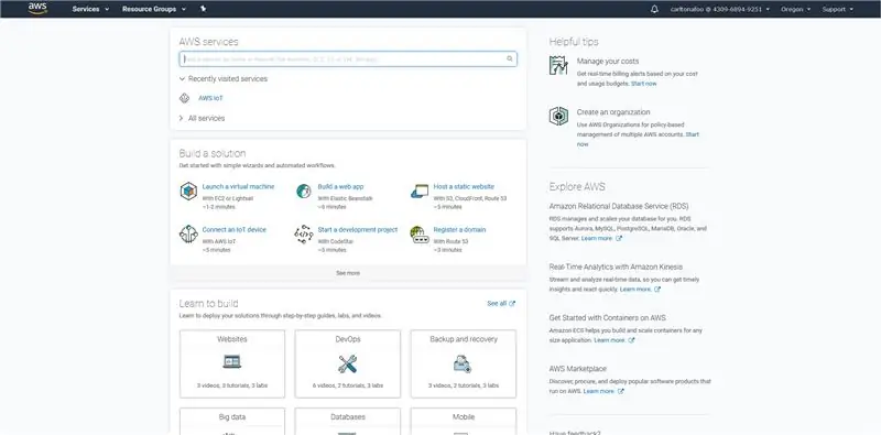 شروع کار با AWS IOT