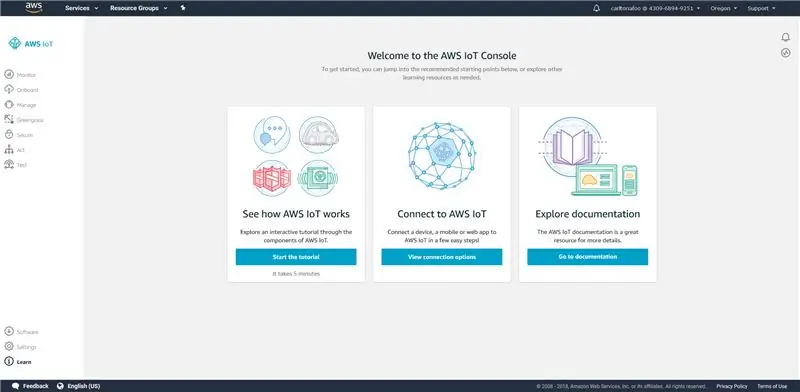 Registriranje AWS IOT -a