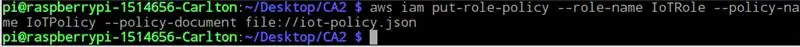 Creación del archivo Iot-policy.json