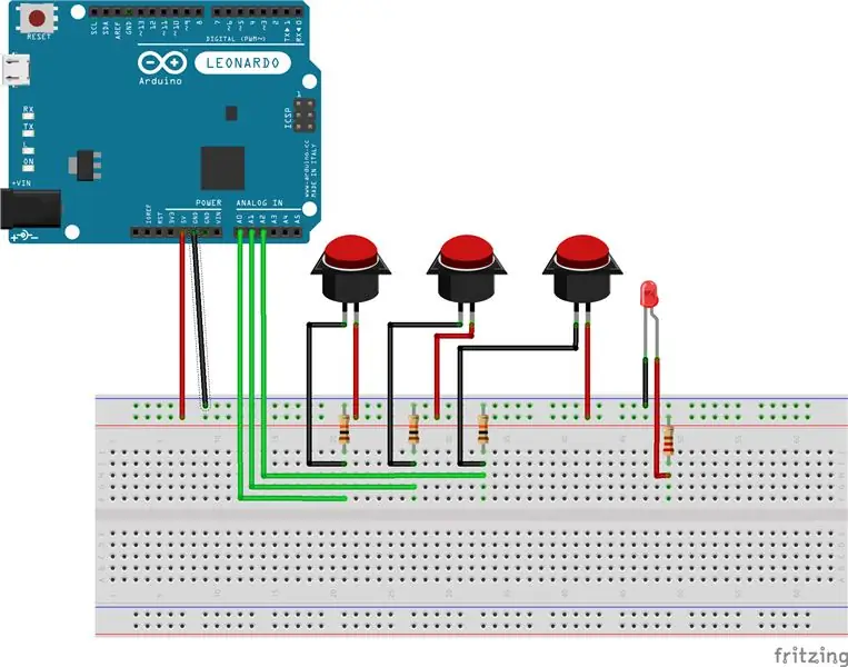 Empilez les boutons et connectez-les à votre carte