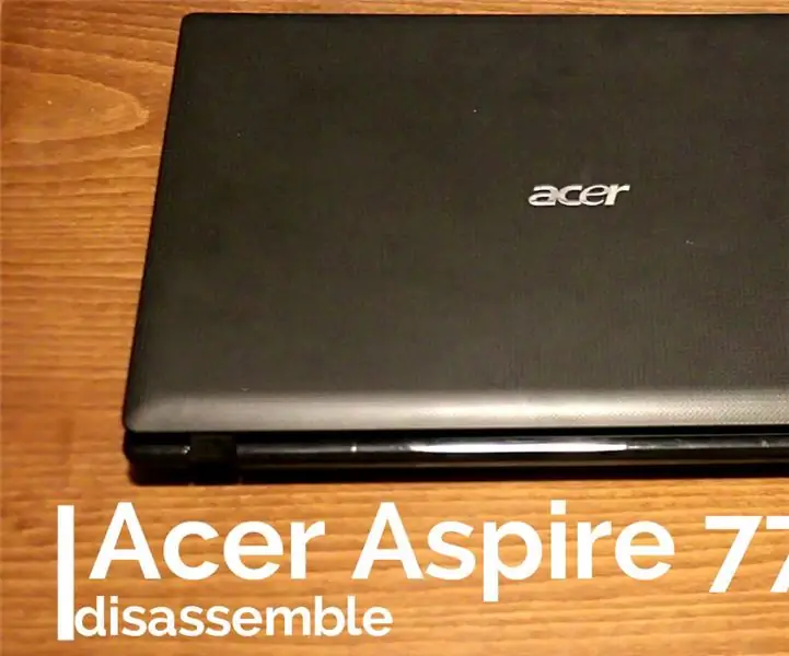 Zamjena termalne paste za Acer Aspire 7741G: 5 koraka (sa slikama)