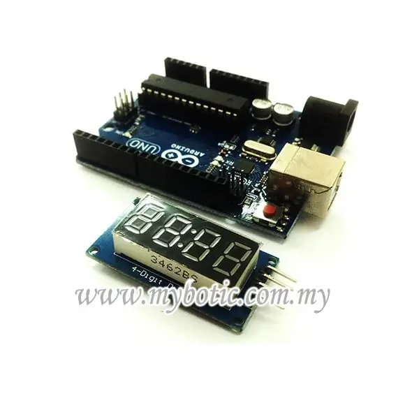 Tutorial Paano sa 4-Digit Display Interface Sa Arduino UNO