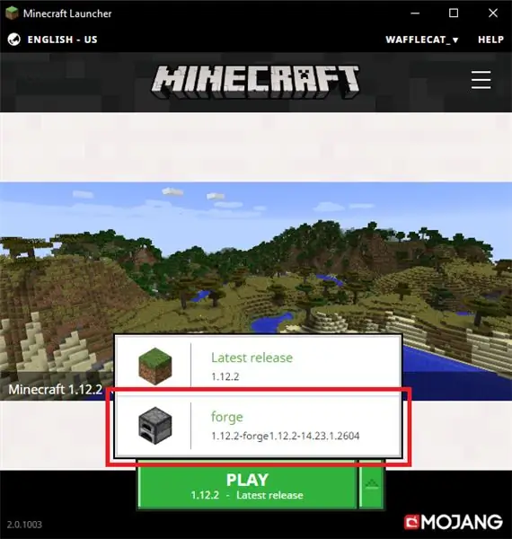 Käynnistä Minecraft Forge