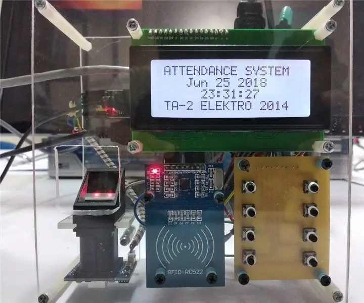 Sistem prisotnosti na podlagi prstnih odtisov in RFID z uporabo baze podatkov Raspberry Pi in MySQL: 5 korakov