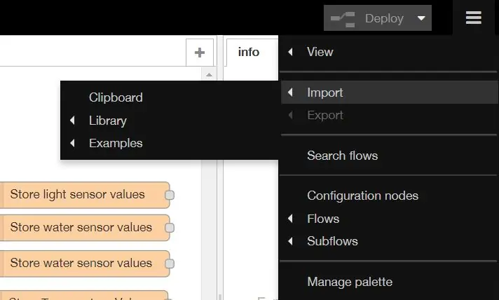 Pag-setup ng Node Red Application para sa Device ng Pagsubaybay sa Plant