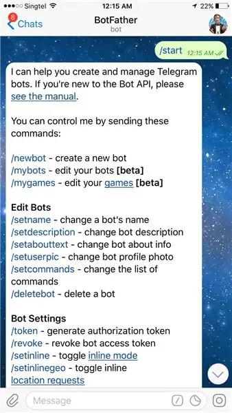 Configurer Telegram Bot