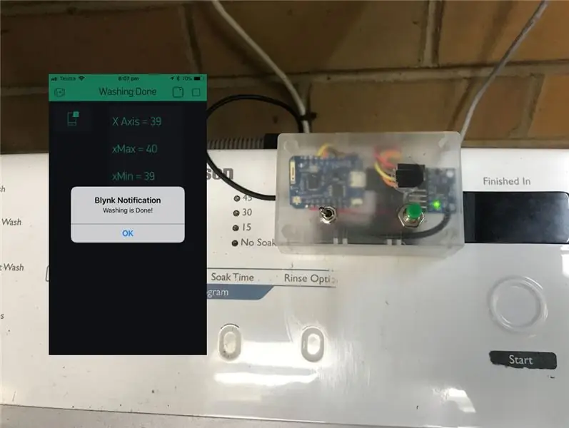 Alerte laveuse-sécheuse Arduino - Notification push au téléphone avec Blynk