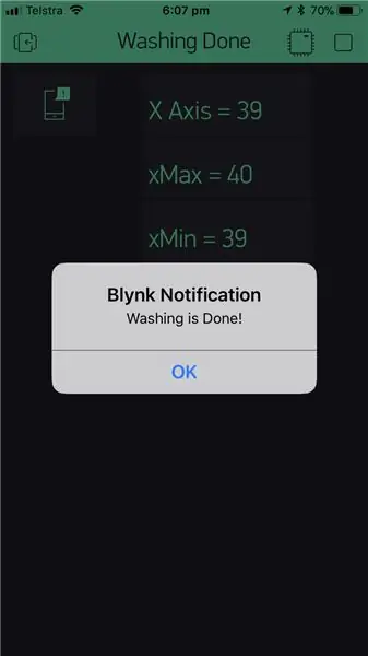 Alerte laveuse-sécheuse Arduino - Notification push au téléphone avec Blynk