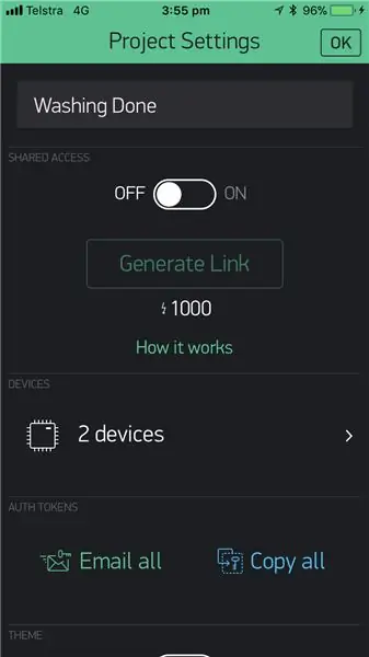 Ndërtoni projektin tuaj Blynk