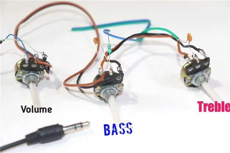 Volumepotentiometer aansluiten