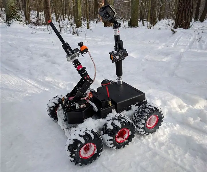 Robot All Terrain controlat de la distanță 6WD: 10 pași (cu imagini)