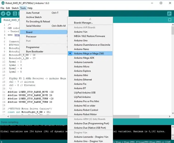 Arduino Mega Kodu