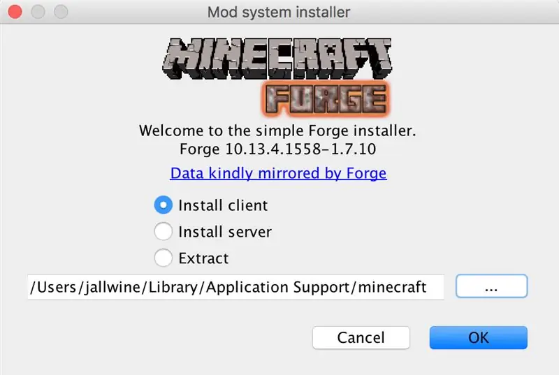 Minecraft Forge thiab SerialCraft Mod