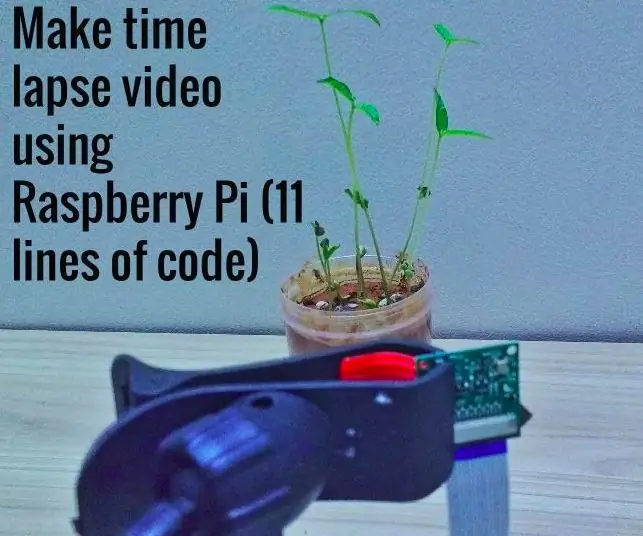 Ustvarite videoposnetke s časovnim zamikom z uporabo Raspberry Pi (11 vrstic kode): 12 korakov (s slikami)