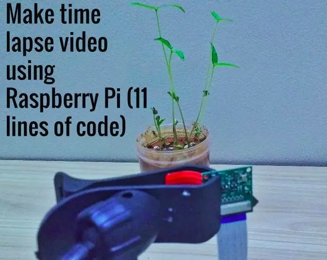 Lag Time Lapse -videoer ved hjelp av Raspberry Pi (11 kodelinjer)