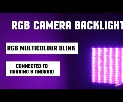 Control de luz de fondo de la cámara RGB con Android Mobile: 6 pasos