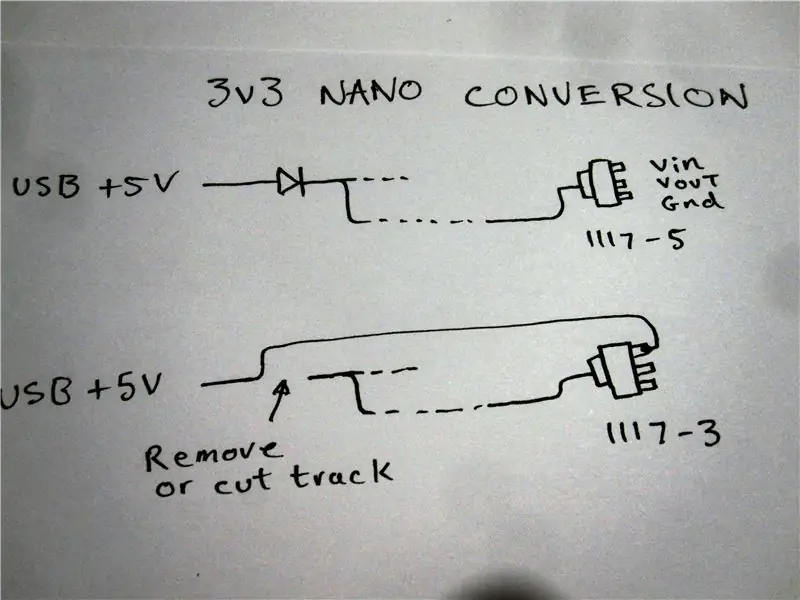 Arduino NANO 3V3 konverzió