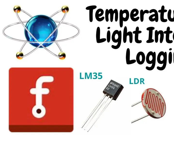 Como fazer registro de temperatura e intensidade de luz. Simulação Proteus - Fritzing - Liono Maker: 5 etapas