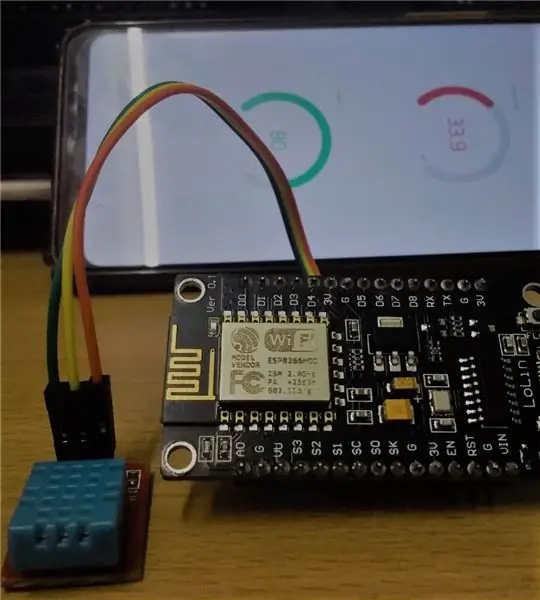 Temperatuuri ja niiskuse jälgimine NODE MCU ja BLYNK abil