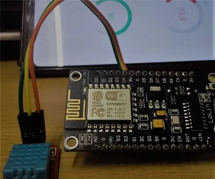 Monitoreo de temperatura y humedad usando NODE MCU Y BLYNK: 5 pasos